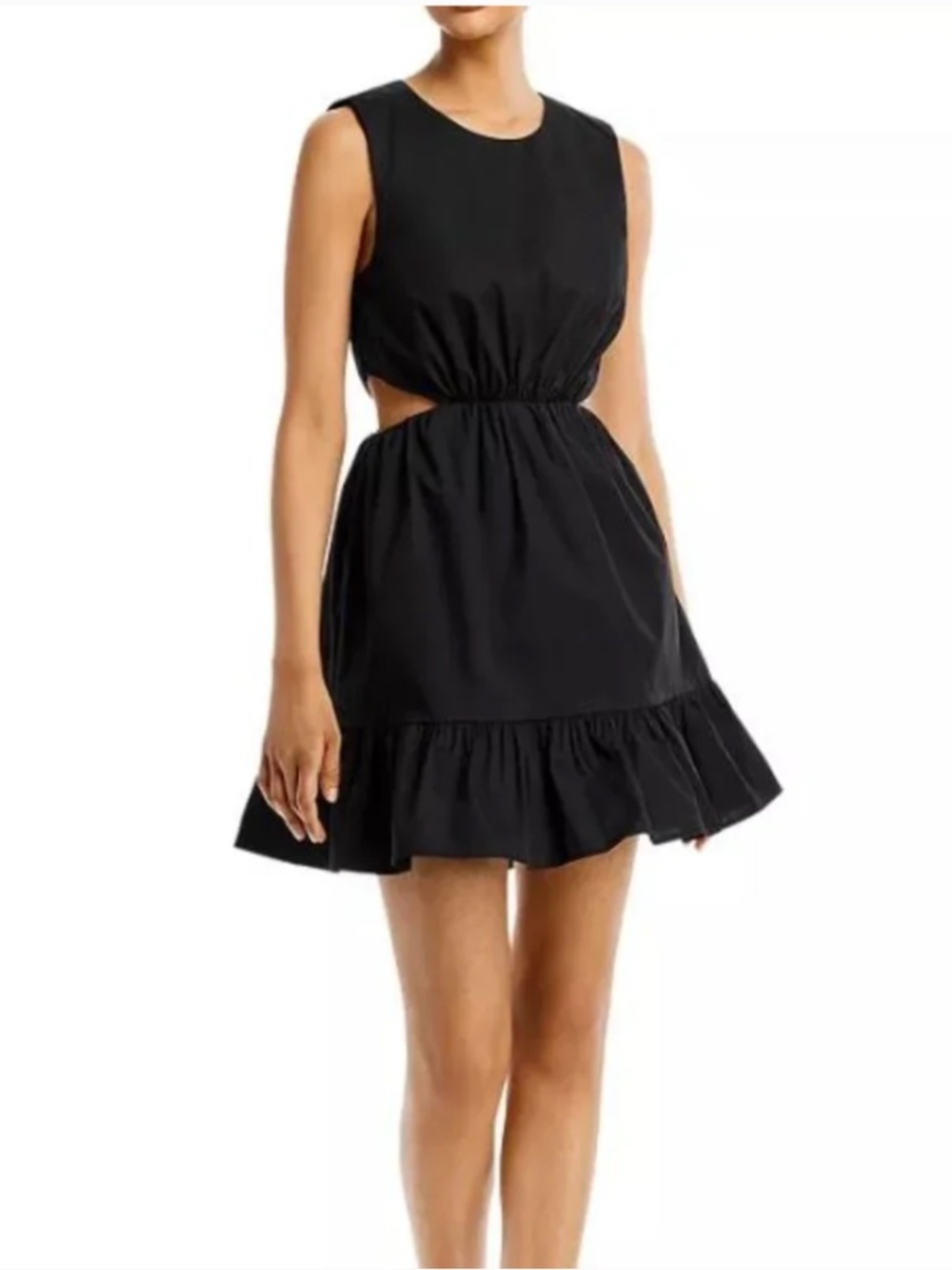 WAYF Side Cutout Ruffled Hem Dress, size M